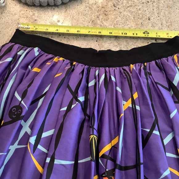 Pinup Couture Halloween Pumpkin Skirt Size XL Purple Black - Picture 7 of 11